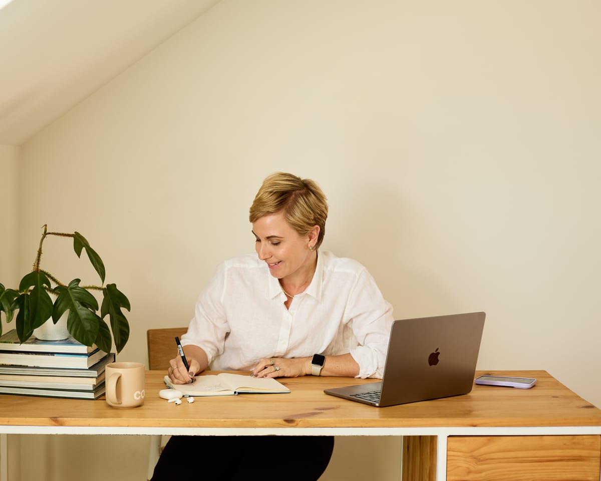 Working through an account audit at the desk